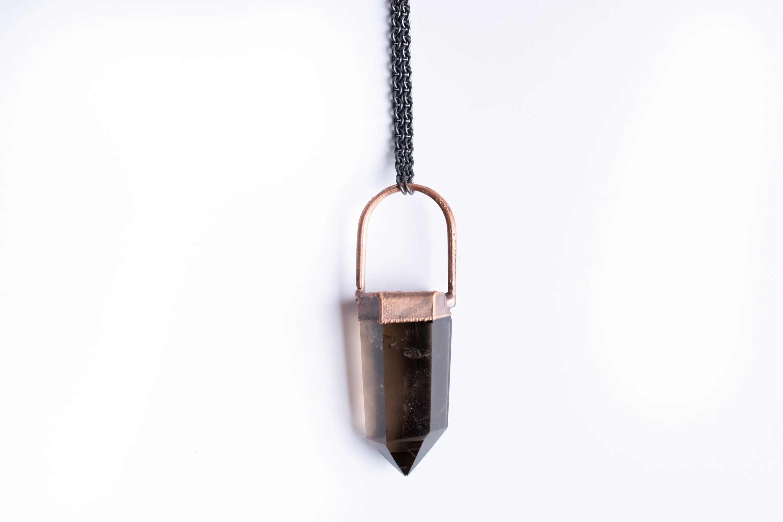 SALE Smokey quartz crystal necklace | Smokey rock crystal jewelry
