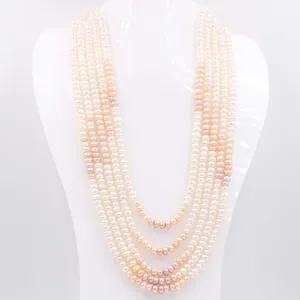 Shaded Pearl Necklace Fresh Water Pearl Necklace Pearl Indian Necklace Gemstones Necklace Multistrand Necklace Layered Necklace SKU: 6143069