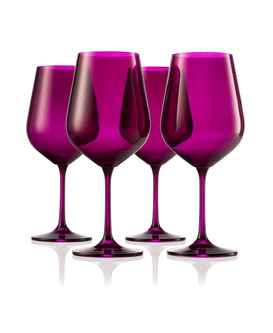 Sheer Red Wine S/4 Coral 19.5