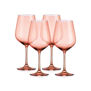 Sheer Red Wine S/4 Coral 19.5