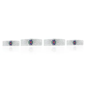 Silver Center's Authentic Colours Toe Rings