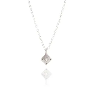 Silver Night Charm Necklace in Diamond