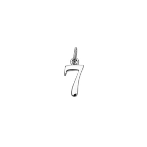 Silver Number 7 Charm