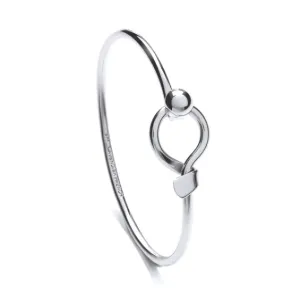 Silver Slim Clasp Bangle