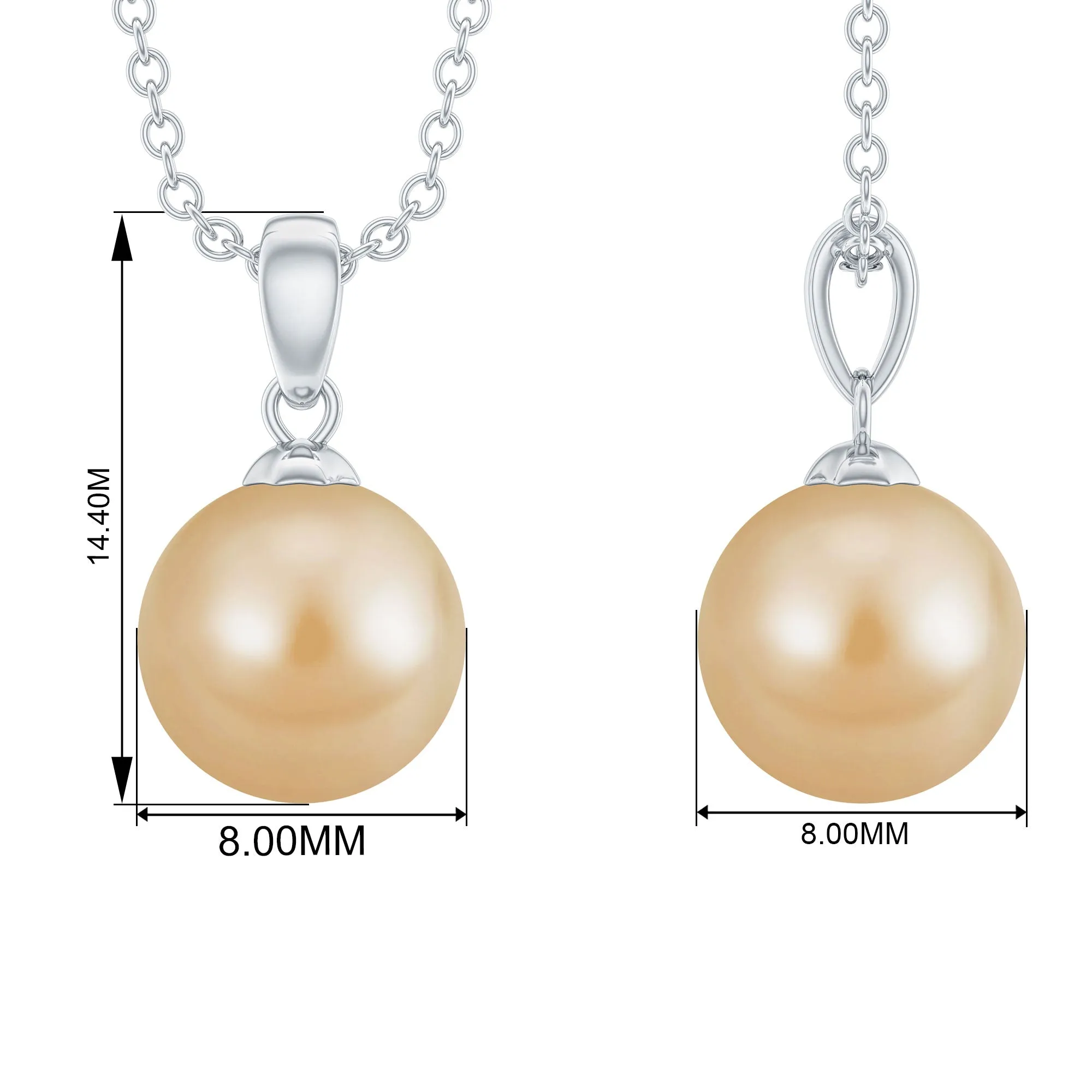 Simple South Sea Pearl Solitaire Pendant