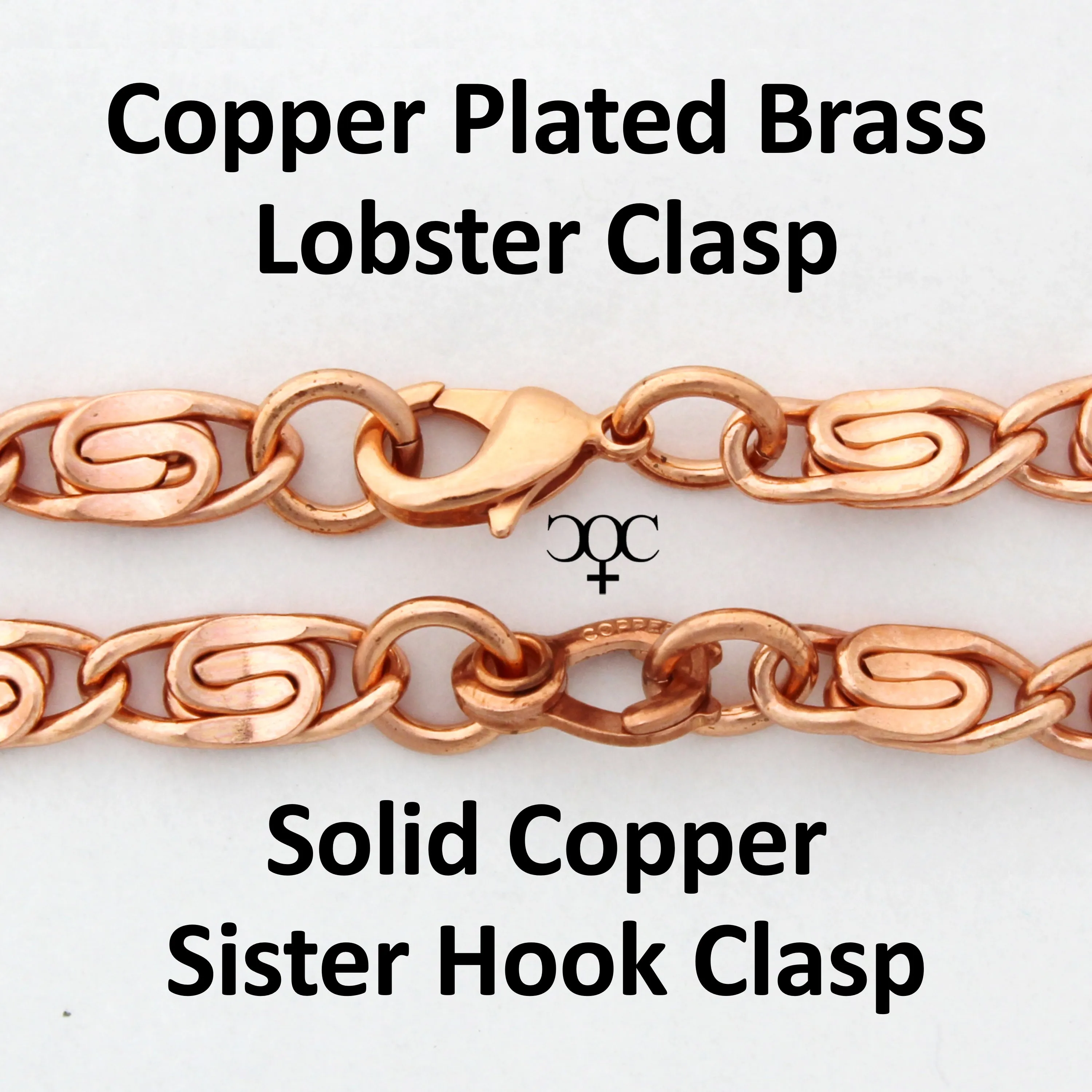 Solid Copper Bracelet Chain Heavy Celtic Scroll Chain Bracelet Copper Bracelet Chain 9 mm Scroll Chain Bracelet For Men And Women