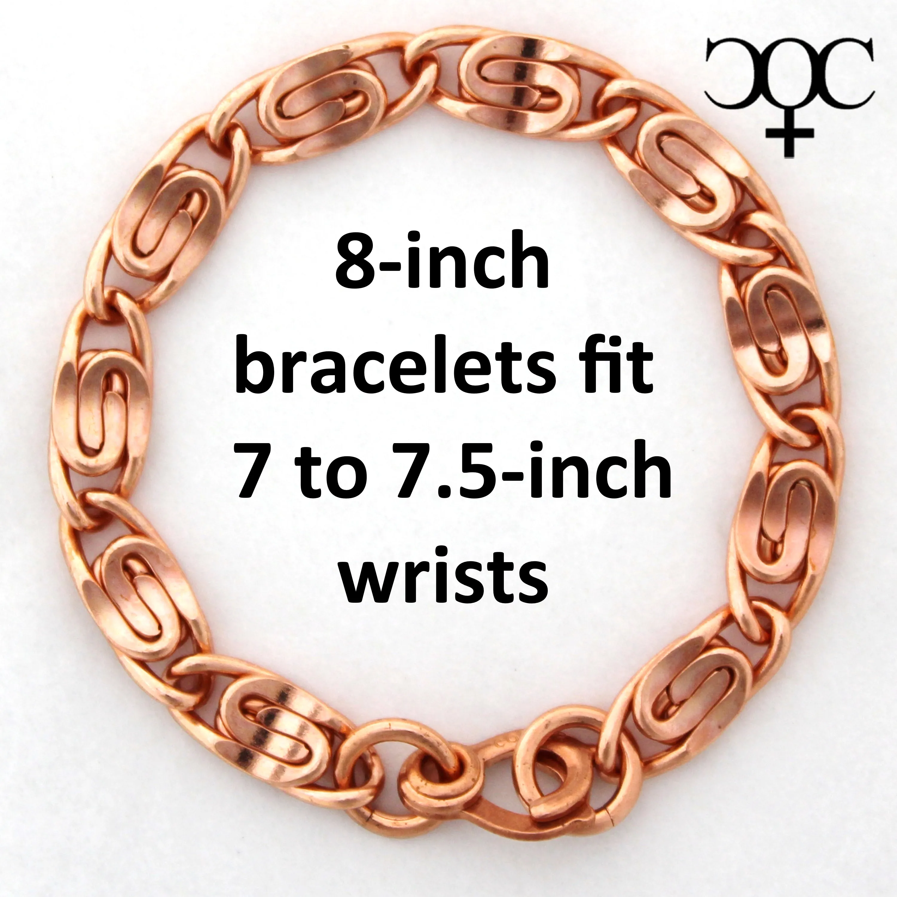 Solid Copper Bracelet Chain Heavy Celtic Scroll Chain Bracelet Copper Bracelet Chain 9 mm Scroll Chain Bracelet For Men And Women