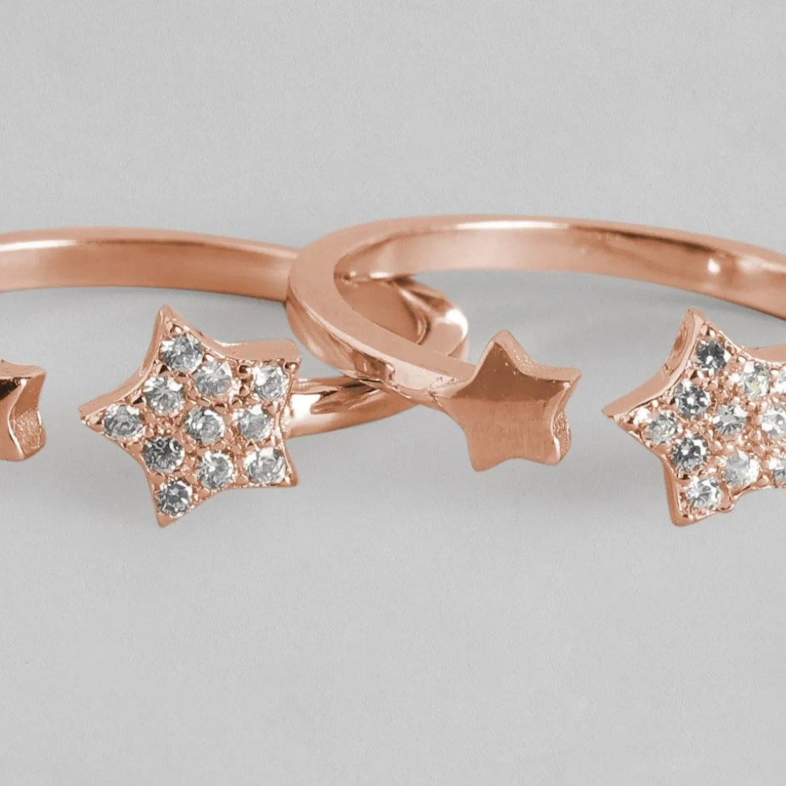 Starry Nights 925 Sterling Silver Rose Gold-Plated Star Toe Ring