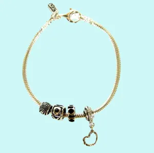 Sterling Silver Bracelet, beaded bracelet, Charms bracelet