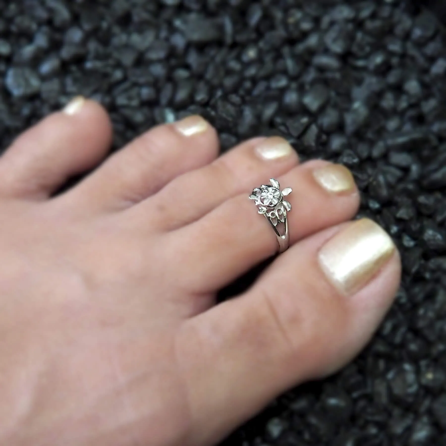 Sterling Silver Turtle Toe Ring