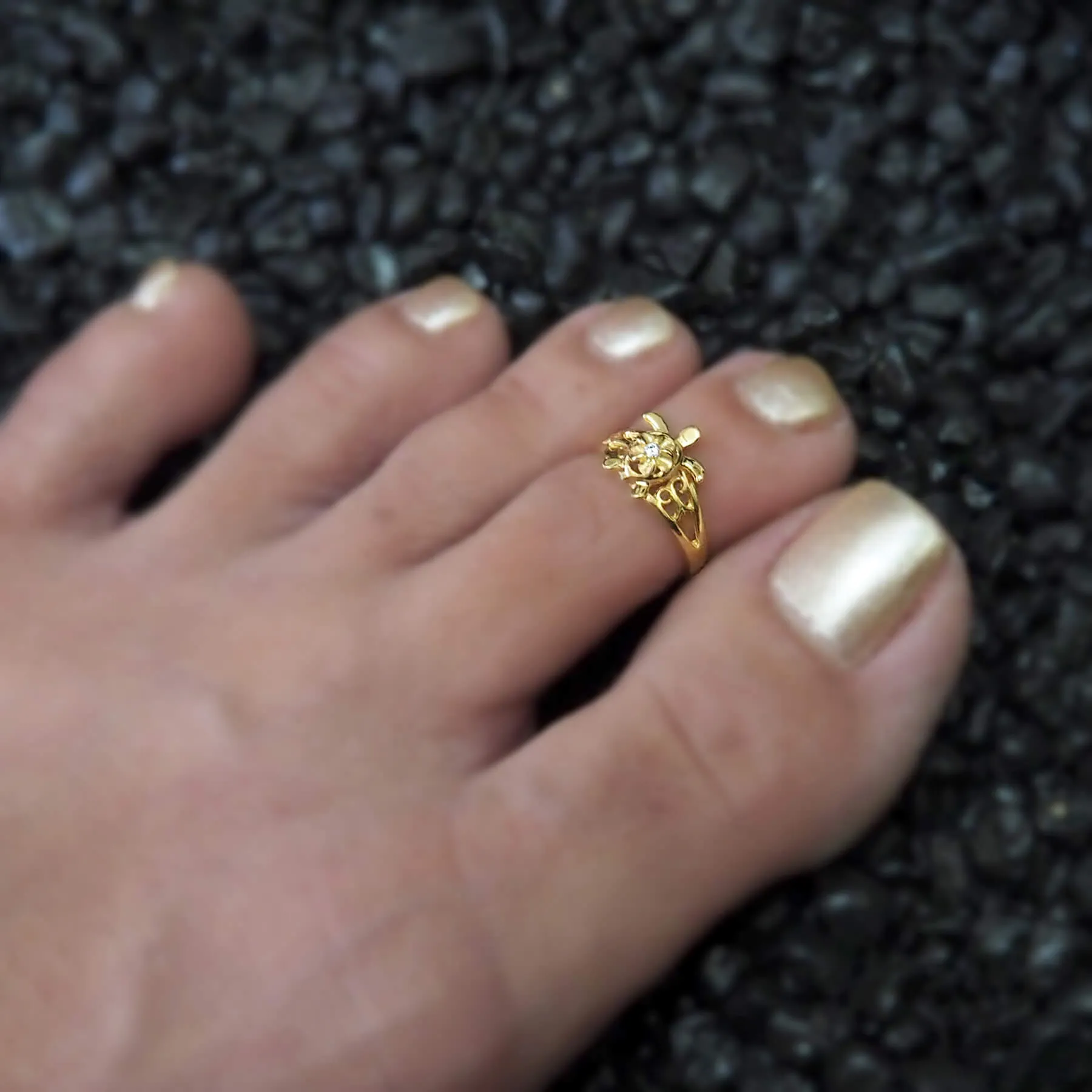 Sterling Silver Turtle Toe Ring