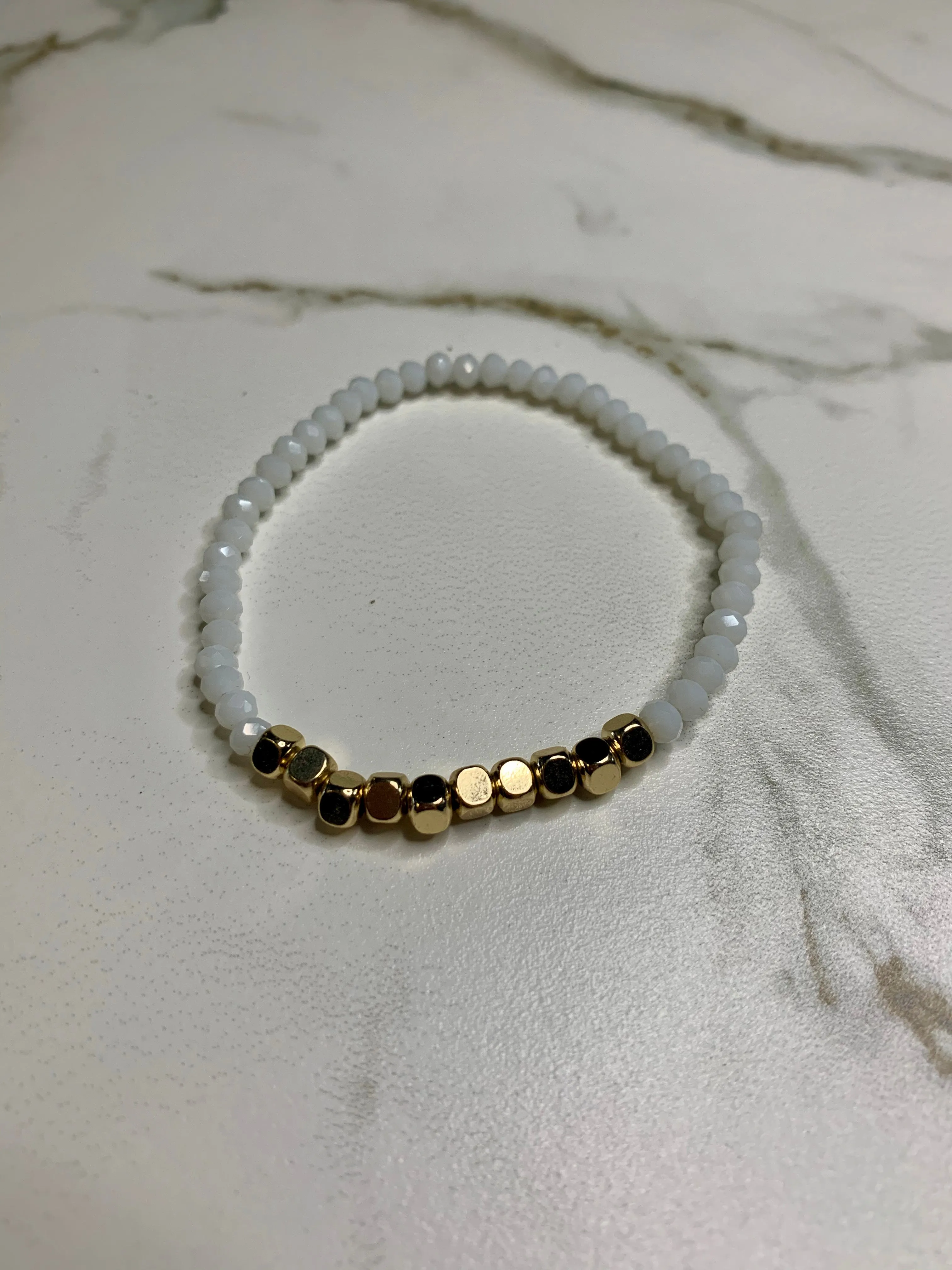 Stone and Gold Bracelet