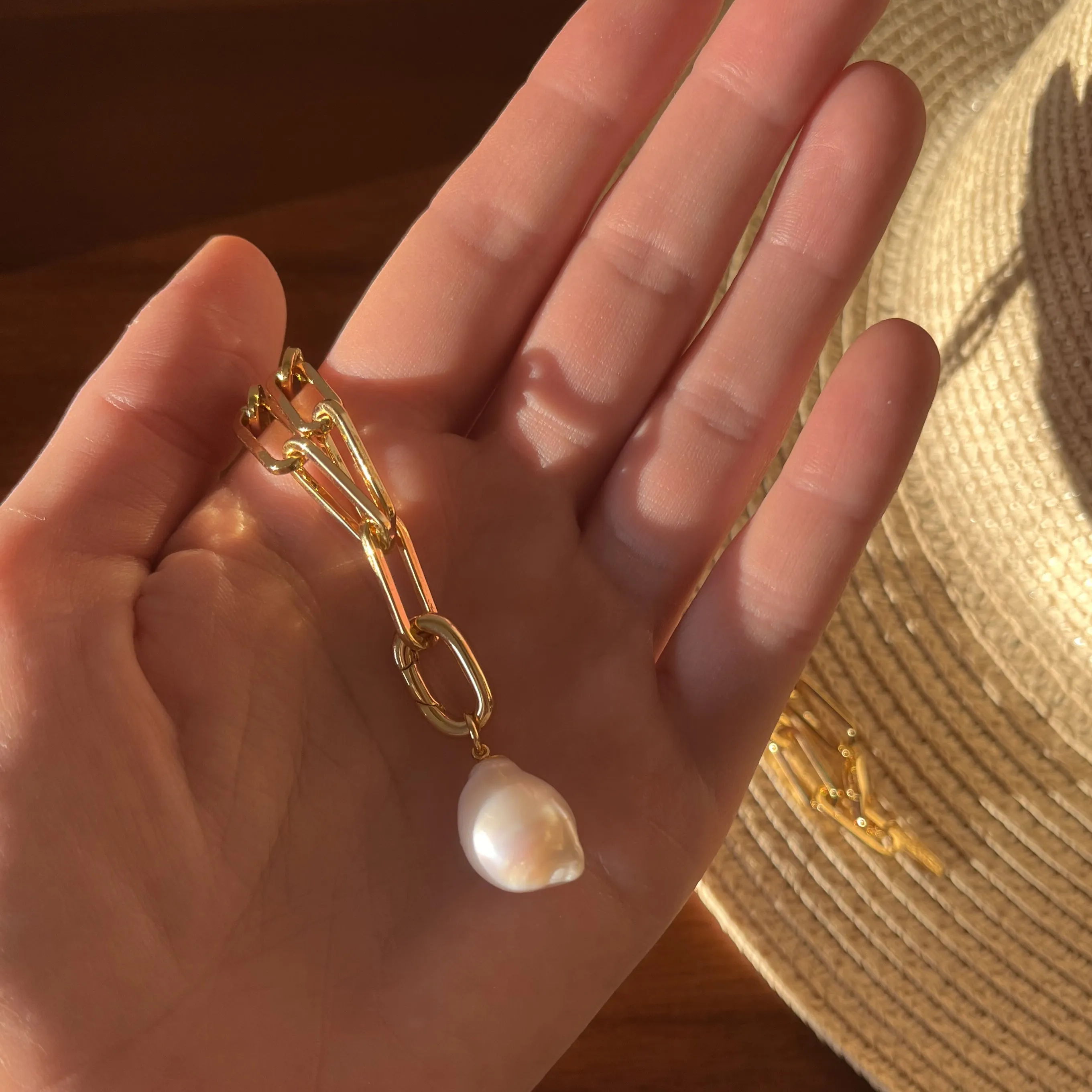 Talia Pearl Link Necklace