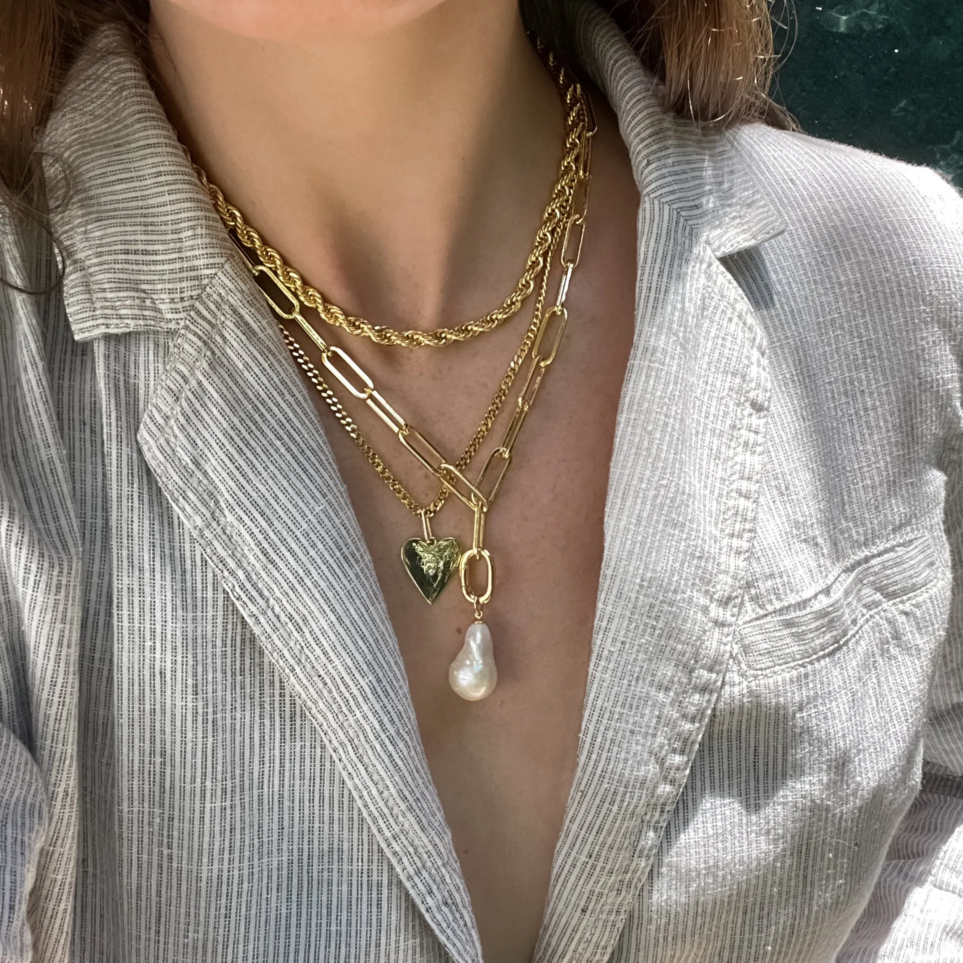 Talia Pearl Link Necklace