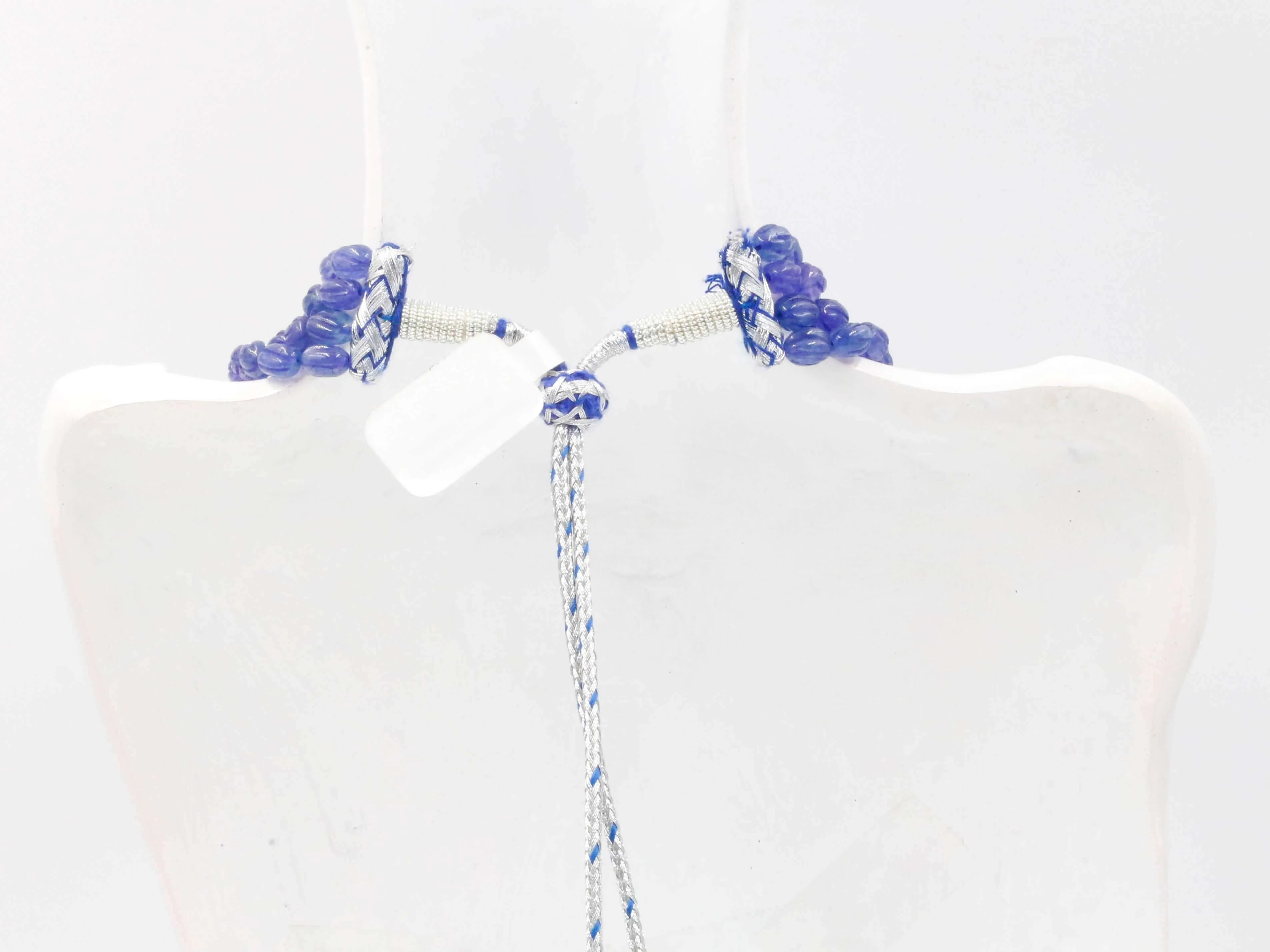 Tanzanite Quartz Necklace Gemstone Necklace Violet Quartz Beaded Necklace Gemstone Necklace Quartz Necklace Blue Violet Necklace SKU 6142937