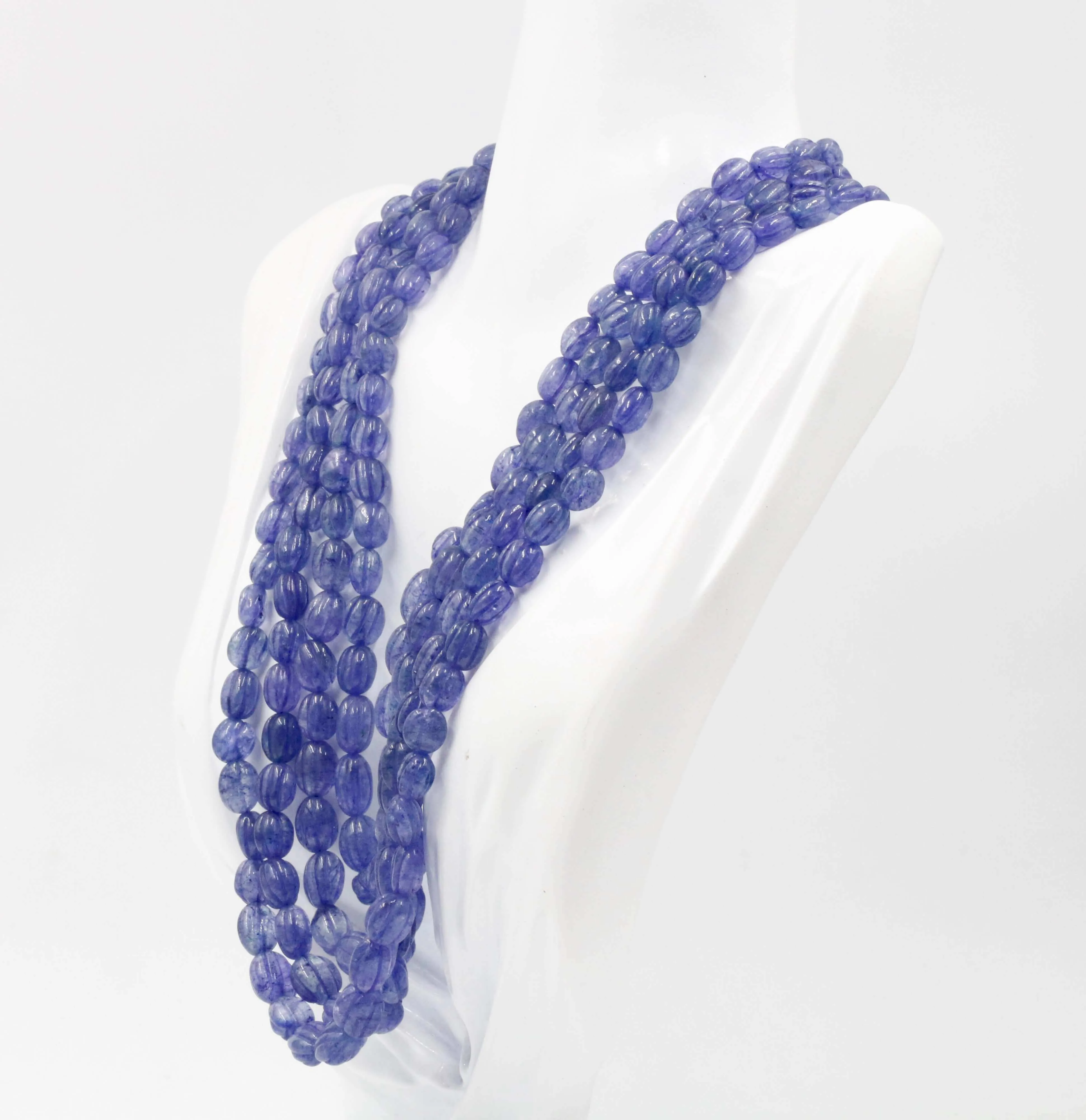 Tanzanite Quartz Necklace Gemstone Necklace Violet Quartz Beaded Necklace Gemstone Necklace Quartz Necklace Blue Violet Necklace SKU 6142937