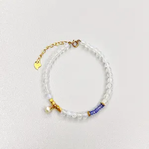 The Courage of Love - Moonstone & Tanzanite bracelet