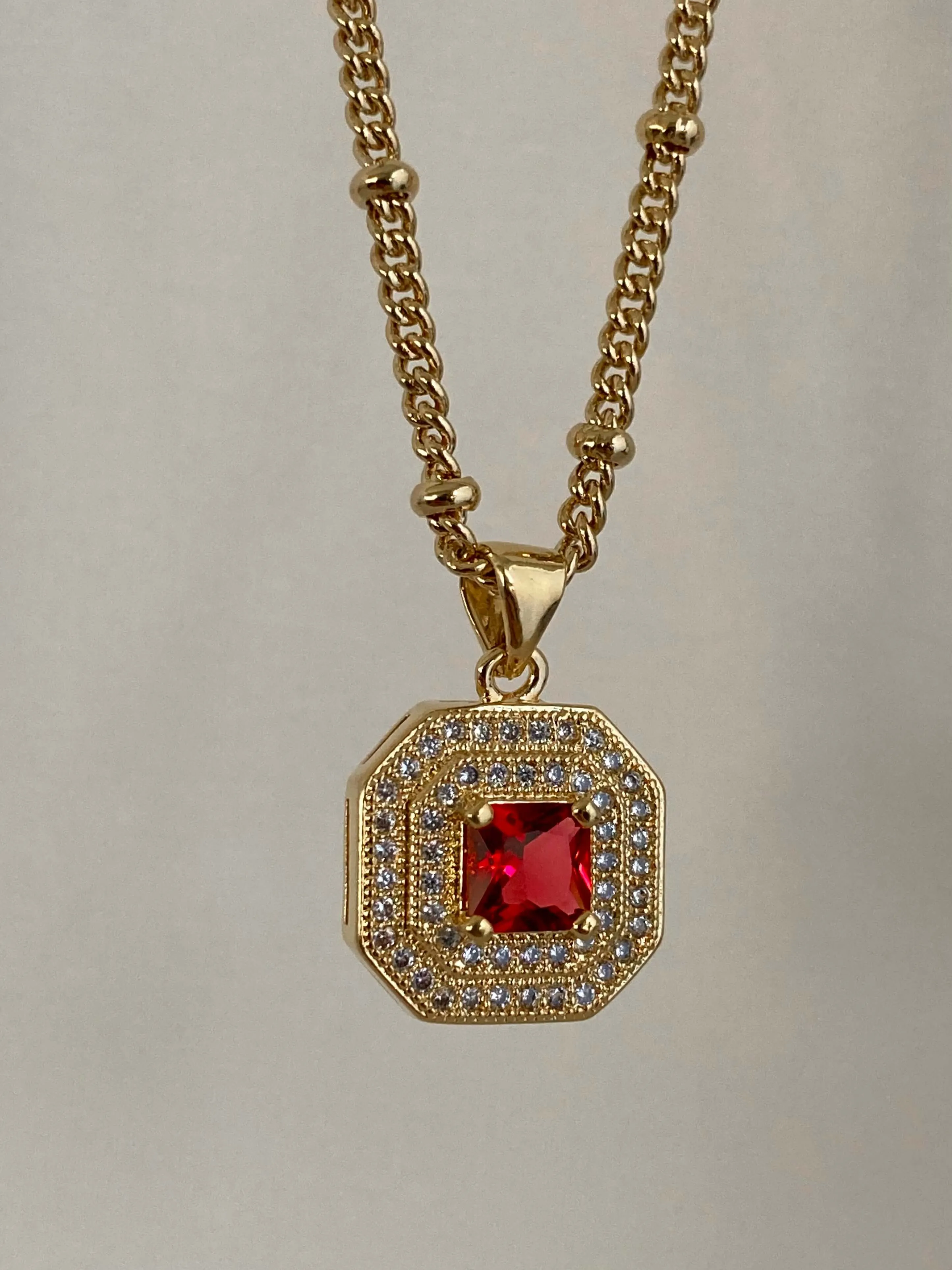 The Vixen Block Pendant Necklace
