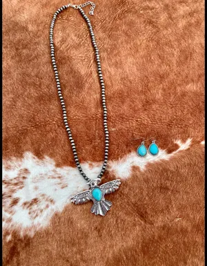 Thunderbird Pendant Necklace Set