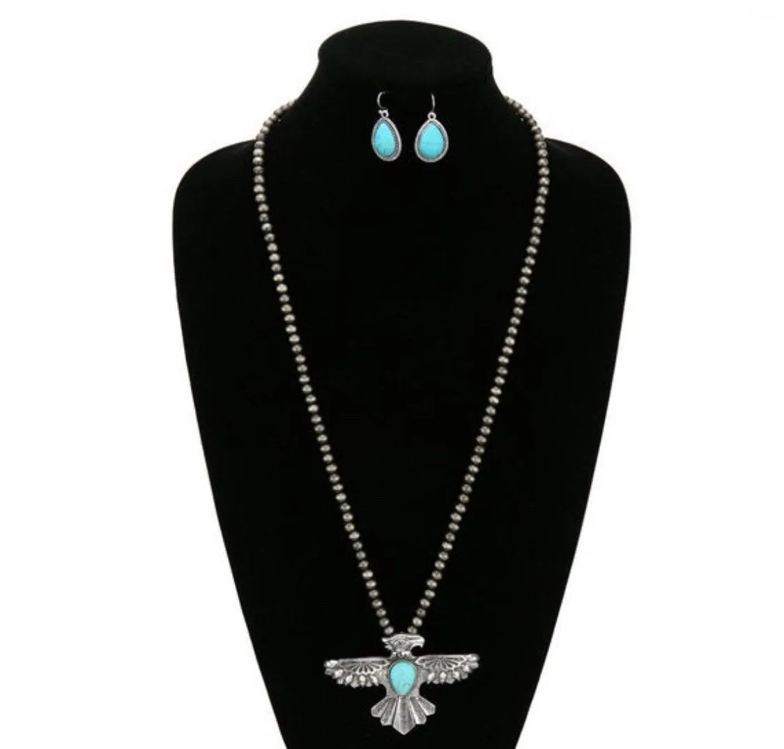 Thunderbird Pendant Necklace Set
