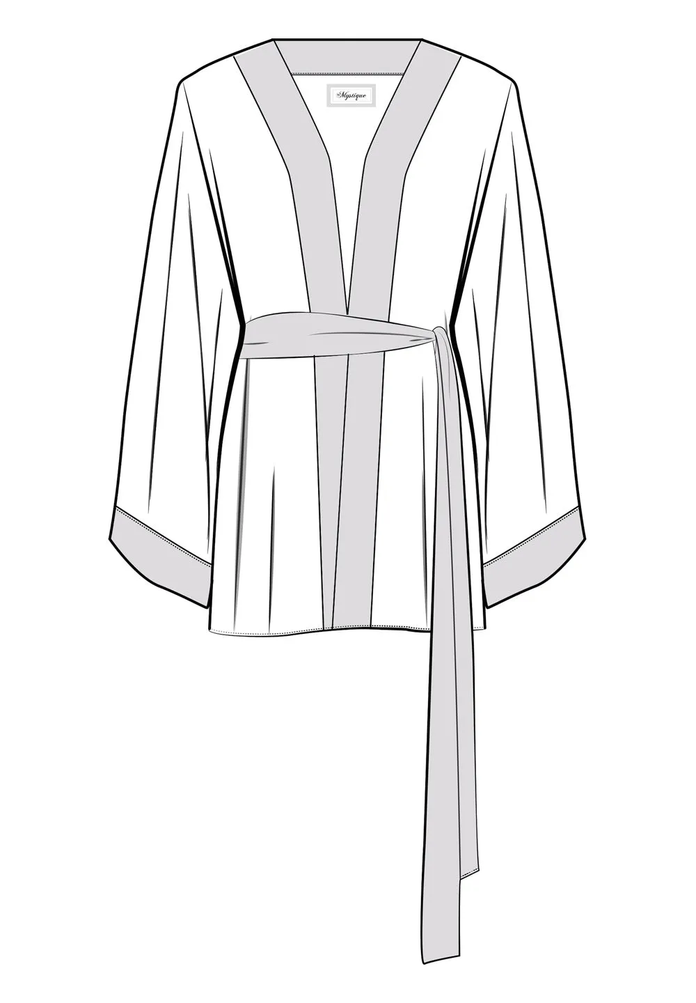 Tulum – Tribal Kimono Hamsa (Neon Coral)