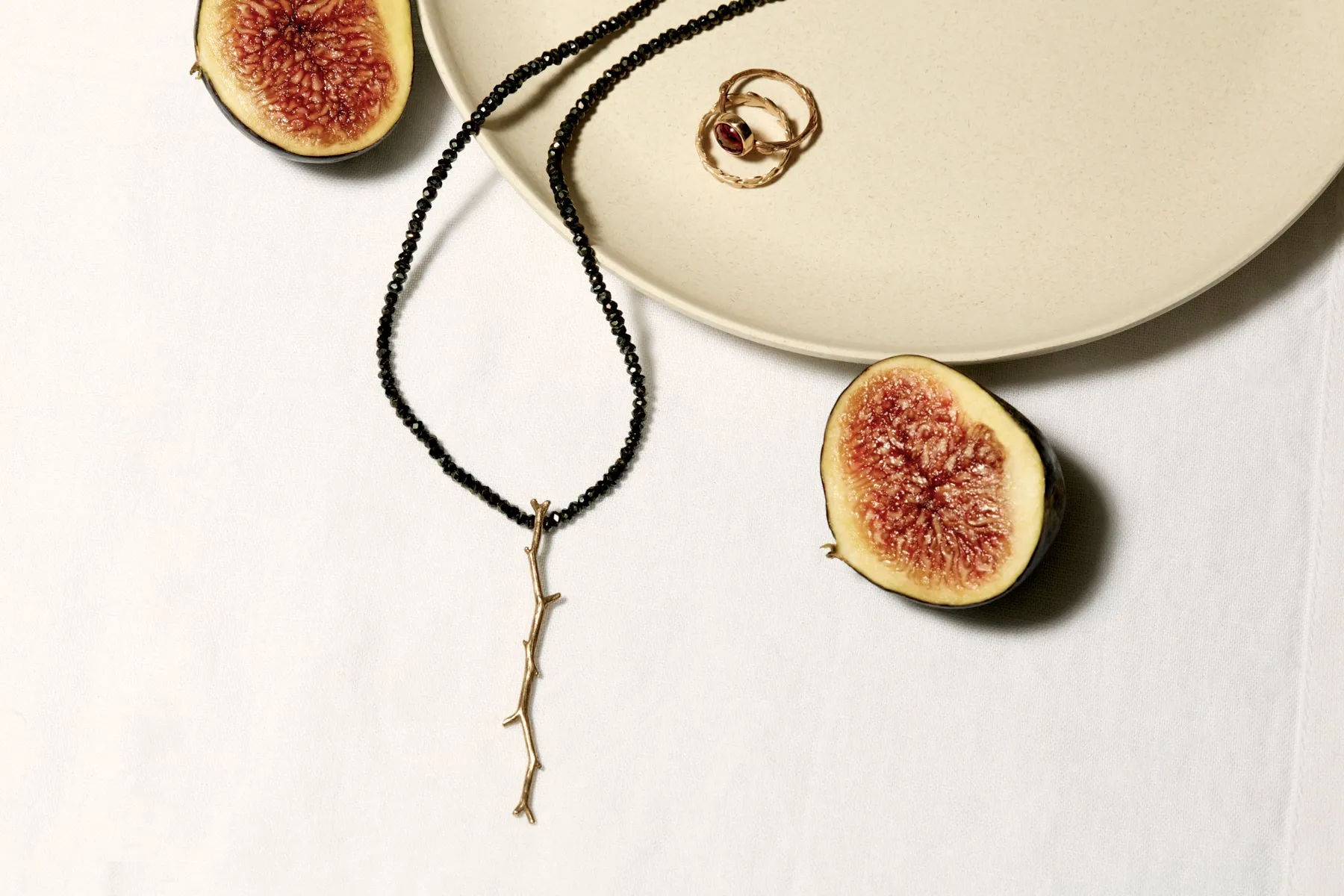 Twig aquamarine necklace