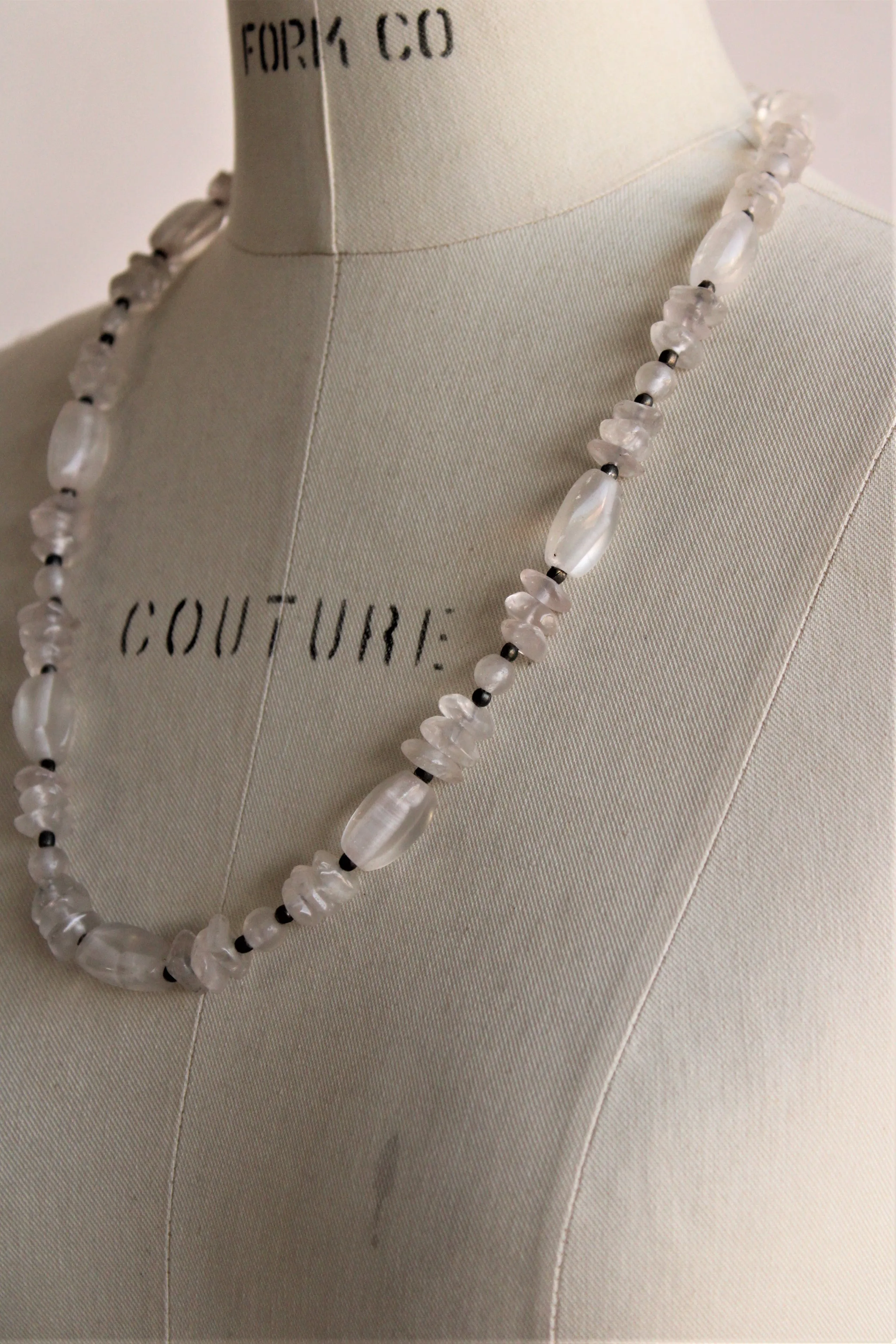 Vintage Quartz Bead Necklace