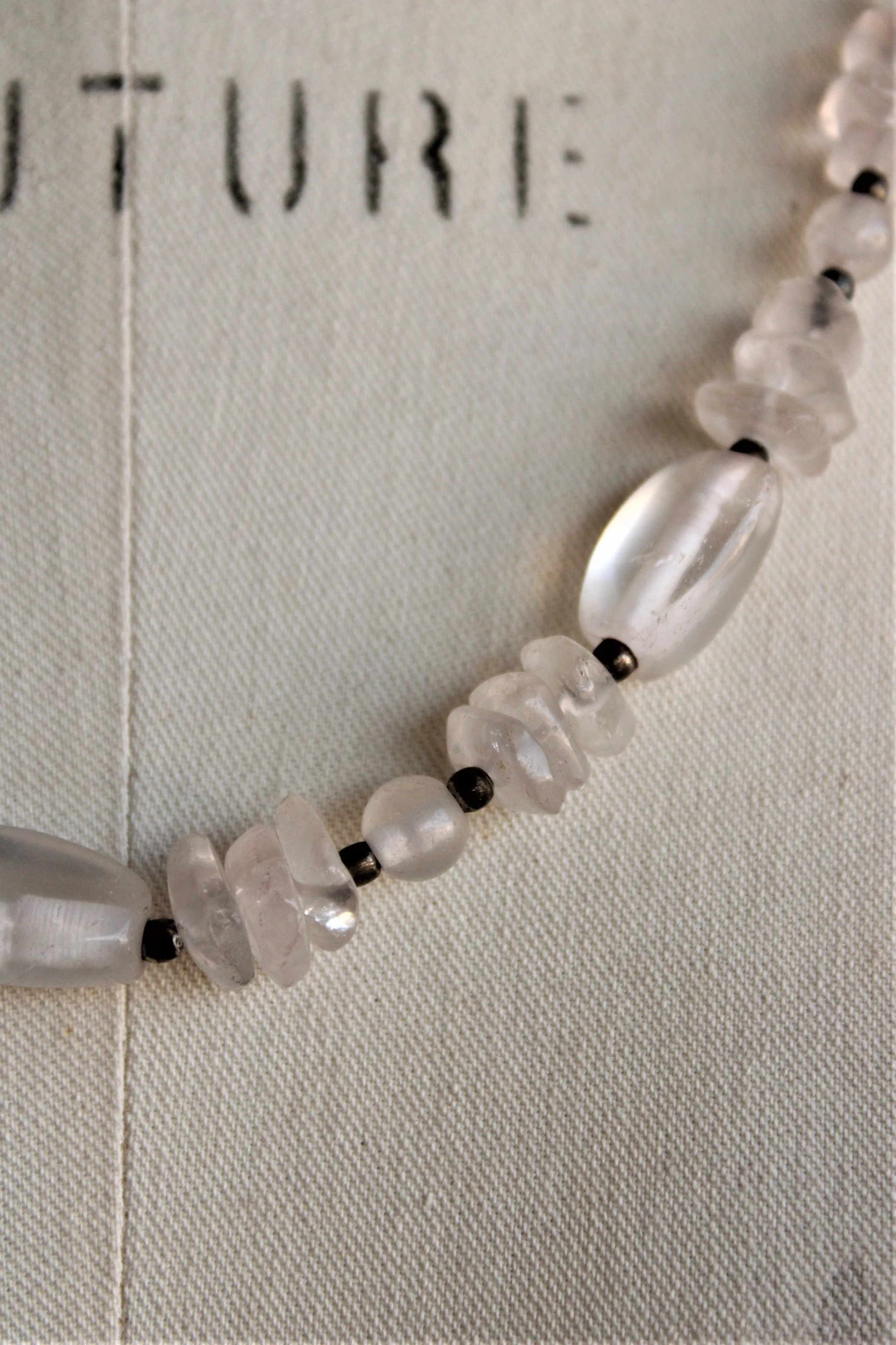 Vintage Quartz Bead Necklace