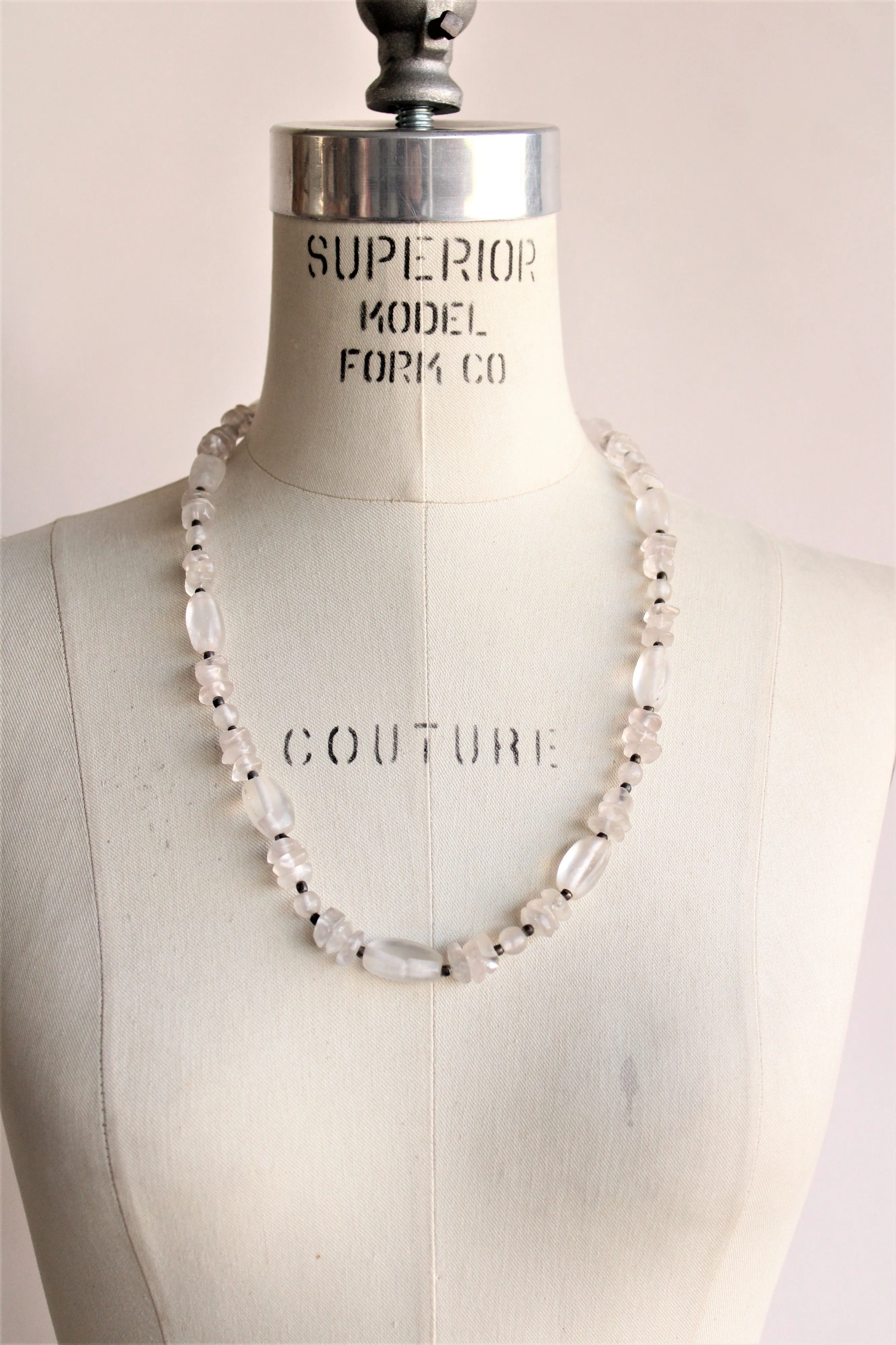 Vintage Quartz Bead Necklace