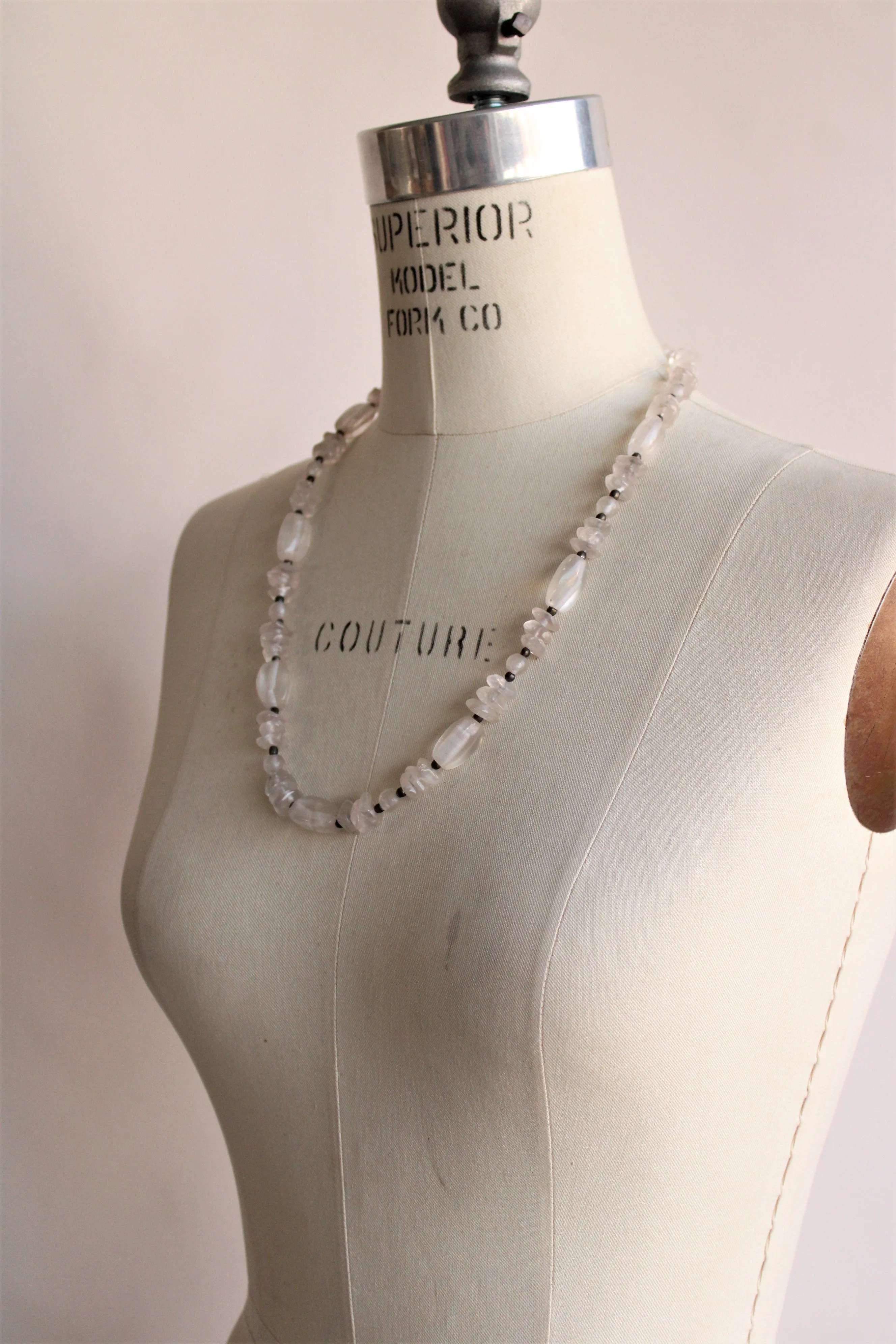 Vintage Quartz Bead Necklace
