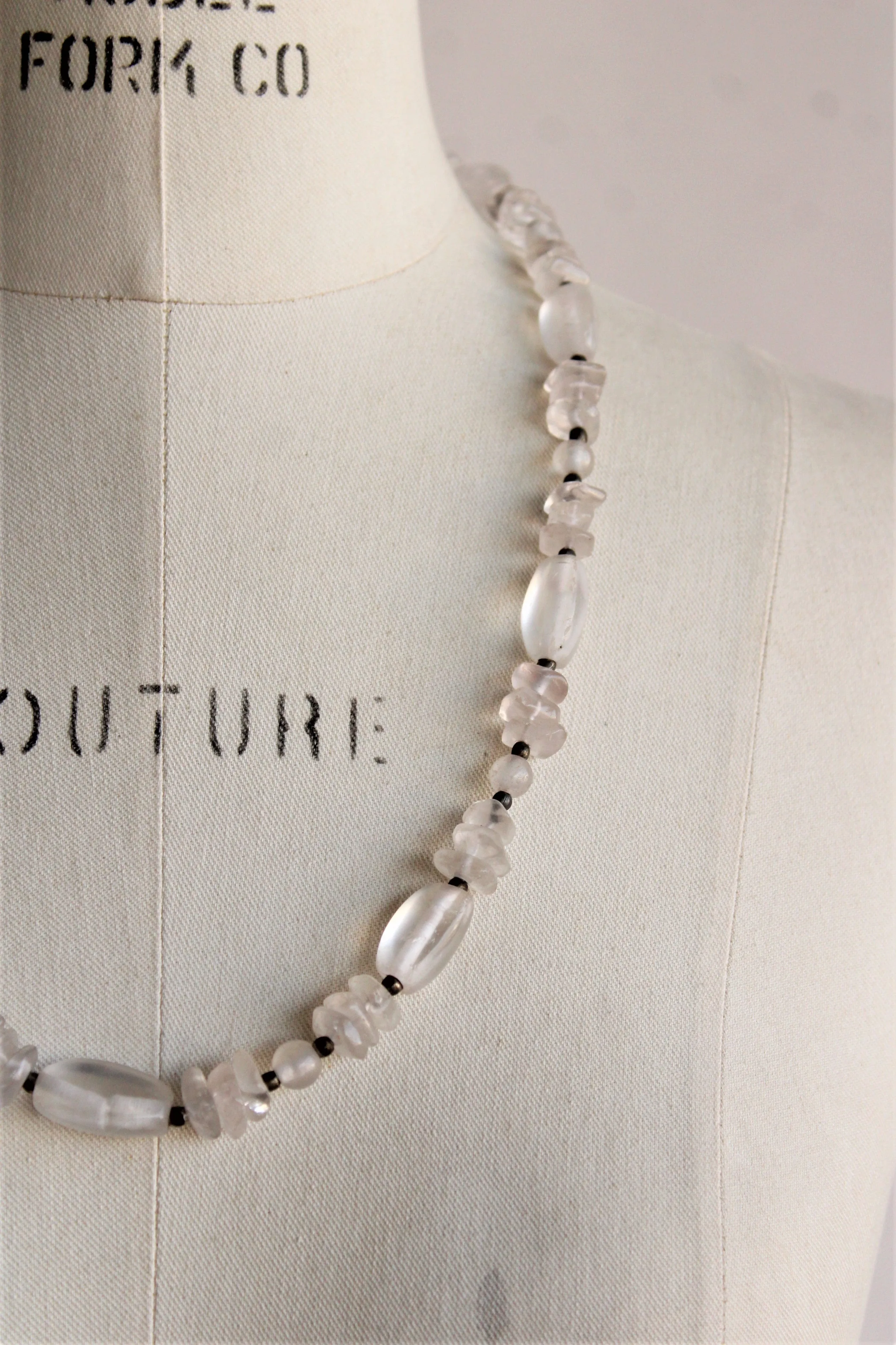 Vintage Quartz Bead Necklace