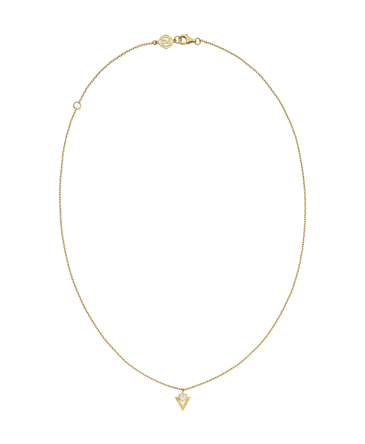 Violet Necklace with Rose Quartz | 22k Gold Plate