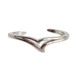 Wave Silver Toe Ring