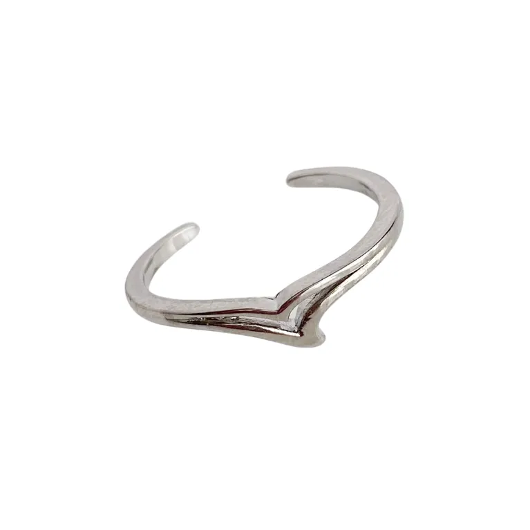 Wave Silver Toe Ring