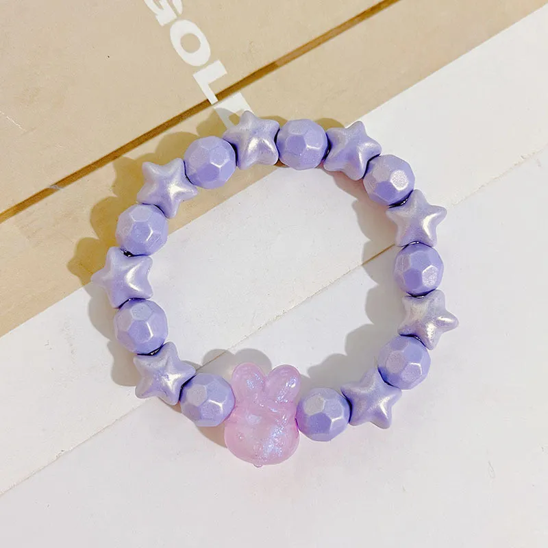Xiaohongshu Same Style Students Bracelet Luminous Rabbit Bracelet Cute Cartoon Accessories